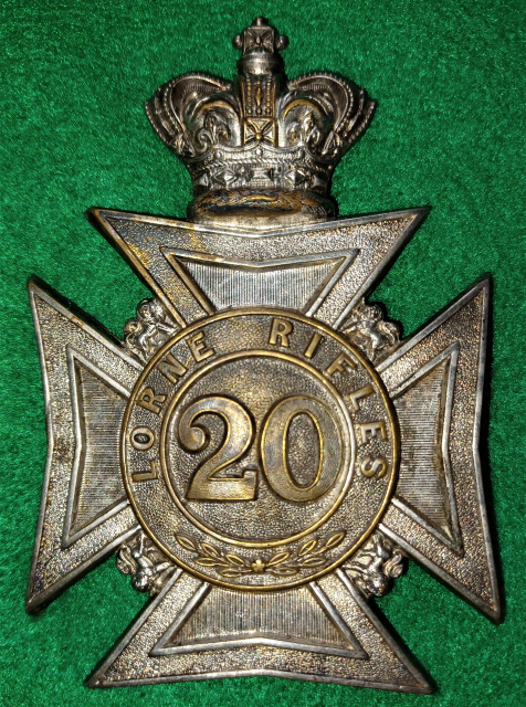 20th Halton Battalion Lorne Rifles Officer's QVC Pouch Belt Plate 